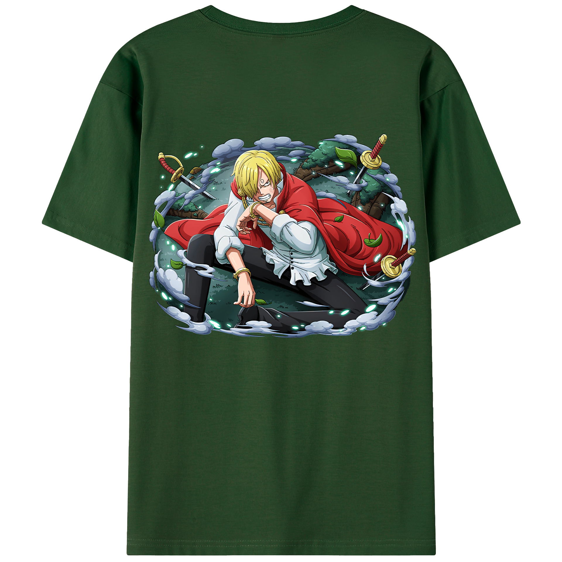 ワンピース サンジ ONE PIECE Sanji 綿100％半袖Tシャツ（背面プリント）